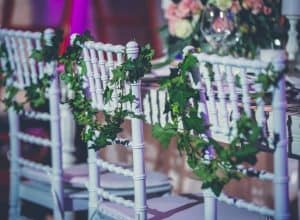 sillea decorada para boda